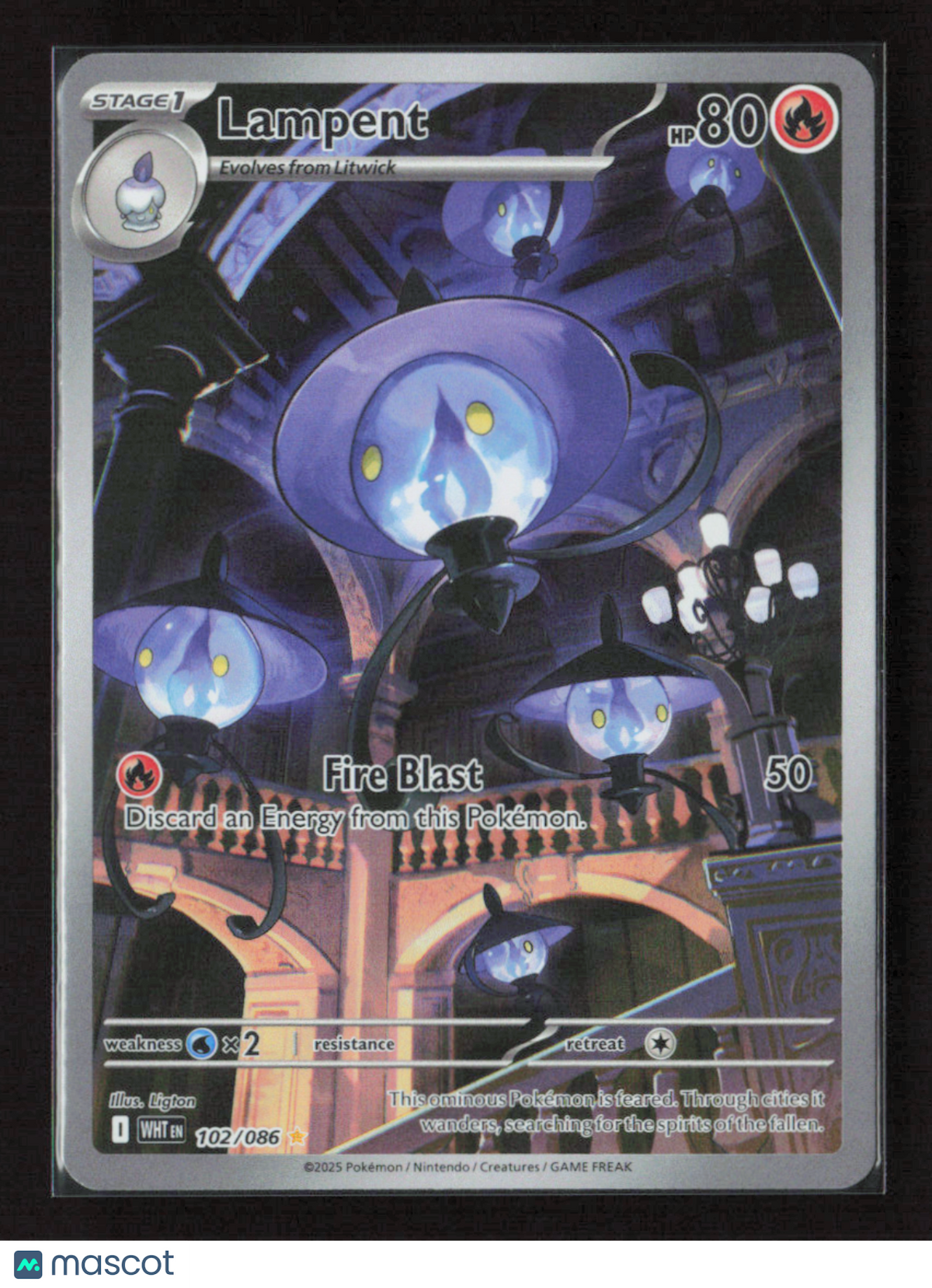 2025 Pokemon Lampent - 102/086 #102/086 Illustration Rare