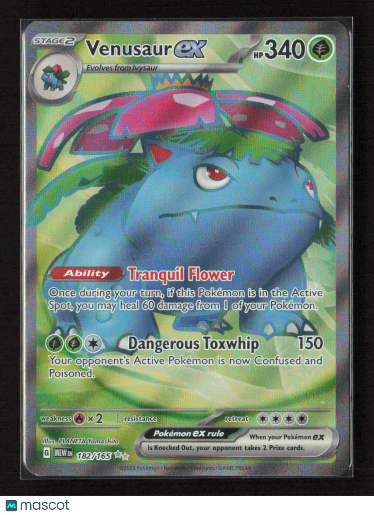 2023 Pokemon Venusaur ex - 182/165 #182/165 Ultra Rare