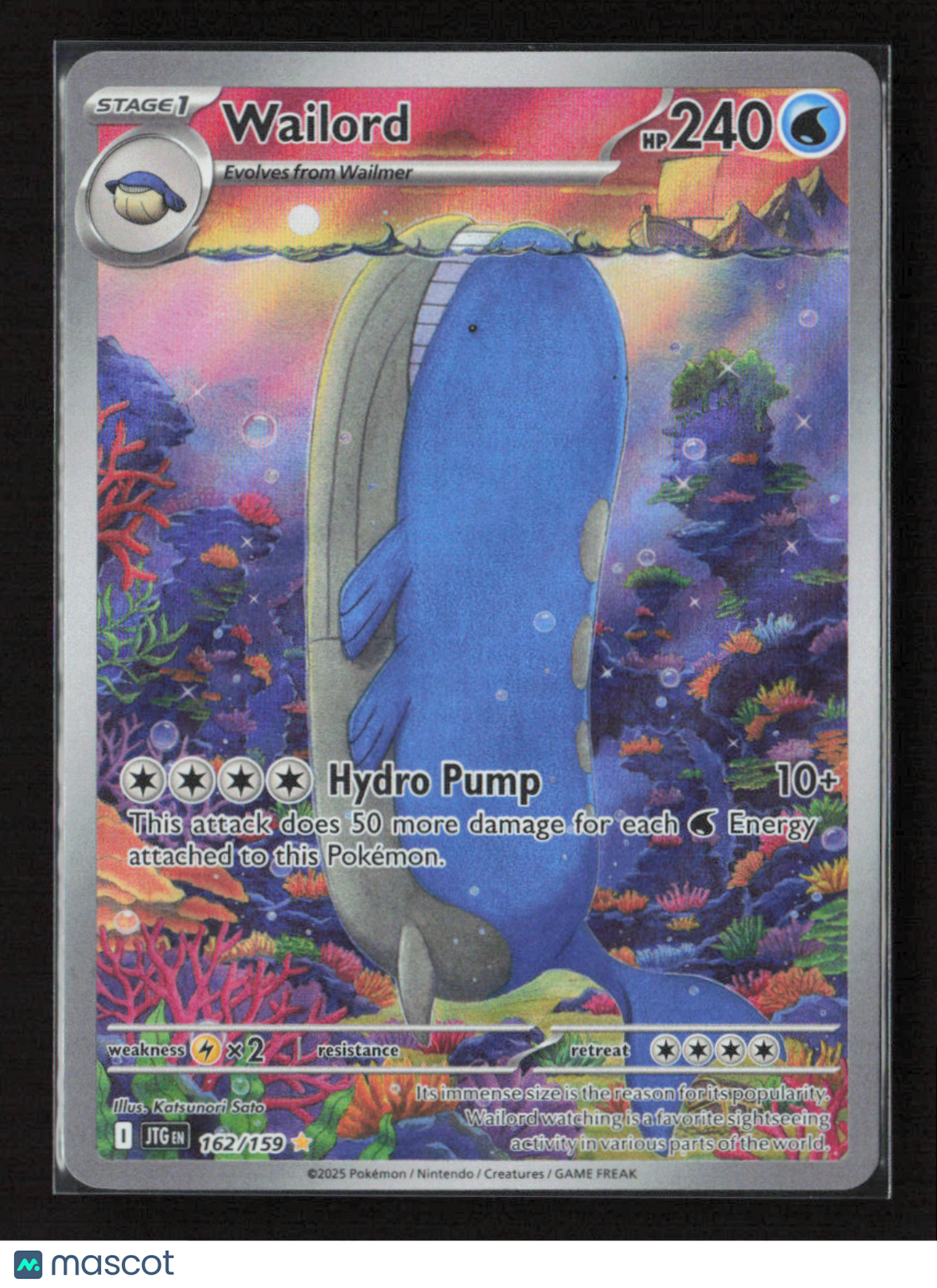 2025 Pokemon Wailord - 162/159 #162/159 Illustration Rare