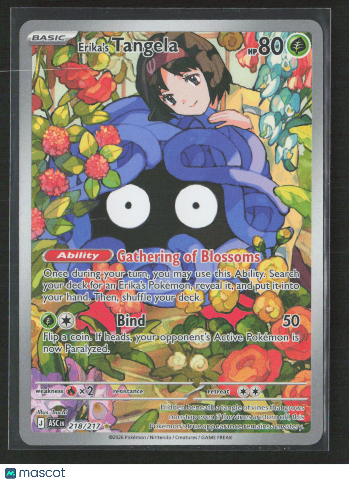 2026 Pokemon Erika's Tangela - 218/217 #218/217 Illustration Rare