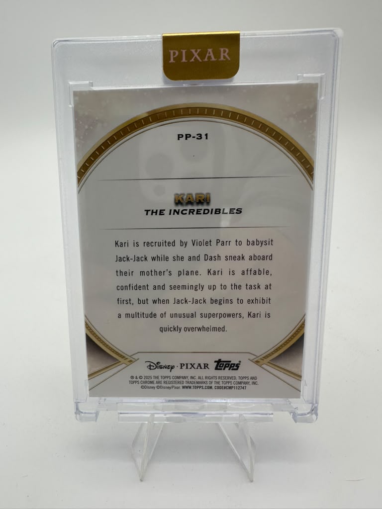 2025 Topps Chrome Disney Pixar Gold Kari Orange 22/25 Insert #PP-31