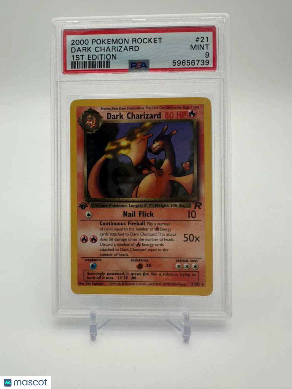 2000 Pokemon Rocket Dark Charizard #21 1st Edition PSA 9