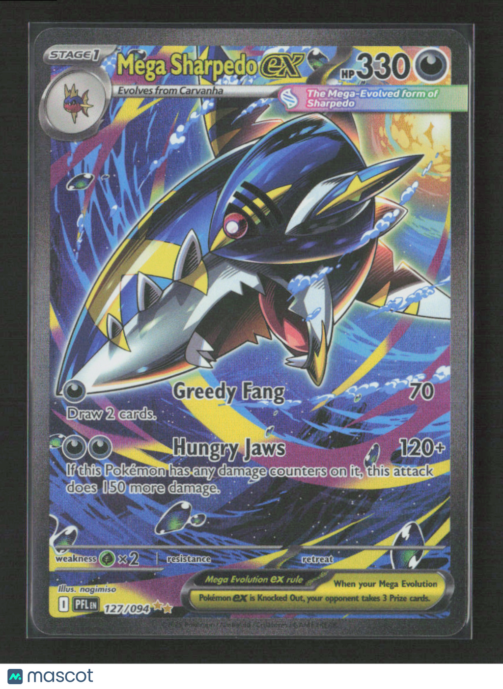 2025 Pokemon Mega Sharpedo ex - 127/094 #127/094 Special Illustration Rare