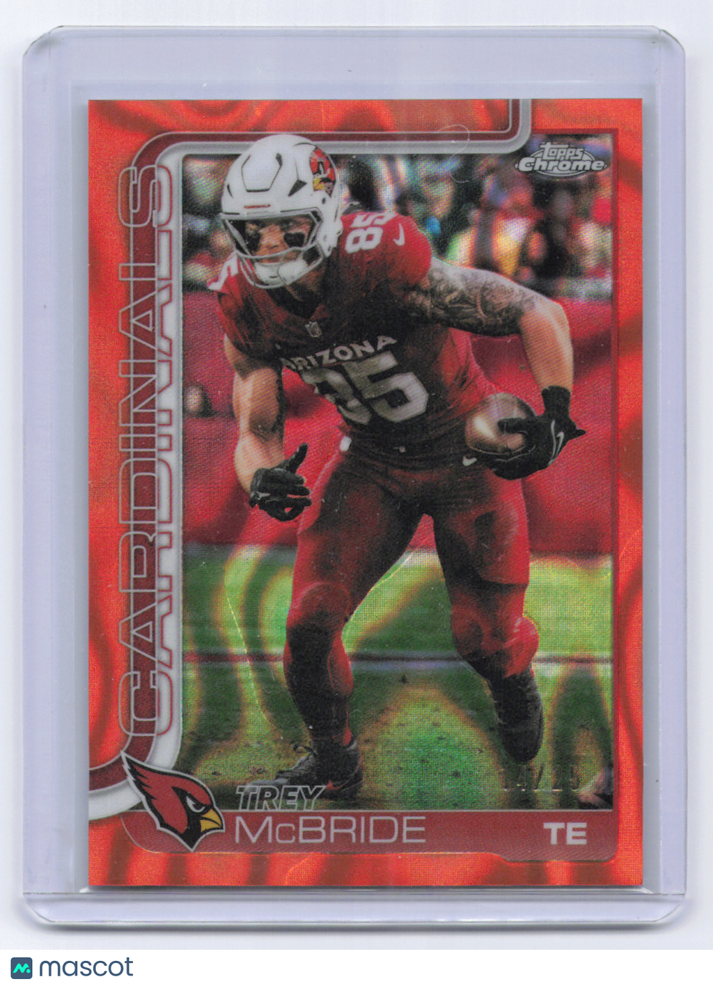 2025 Topps Chrome Trey Mcbride Orange Wave /25