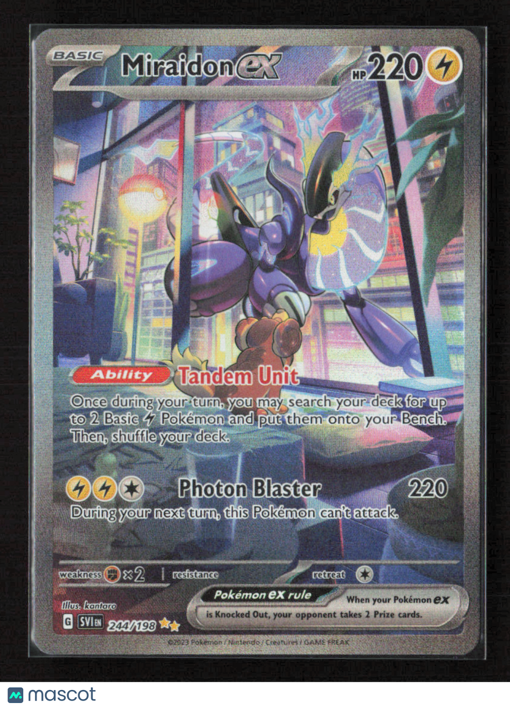 2023 Pokemon Miraidon ex - 244/198 #244/198 Special Illustration Rare