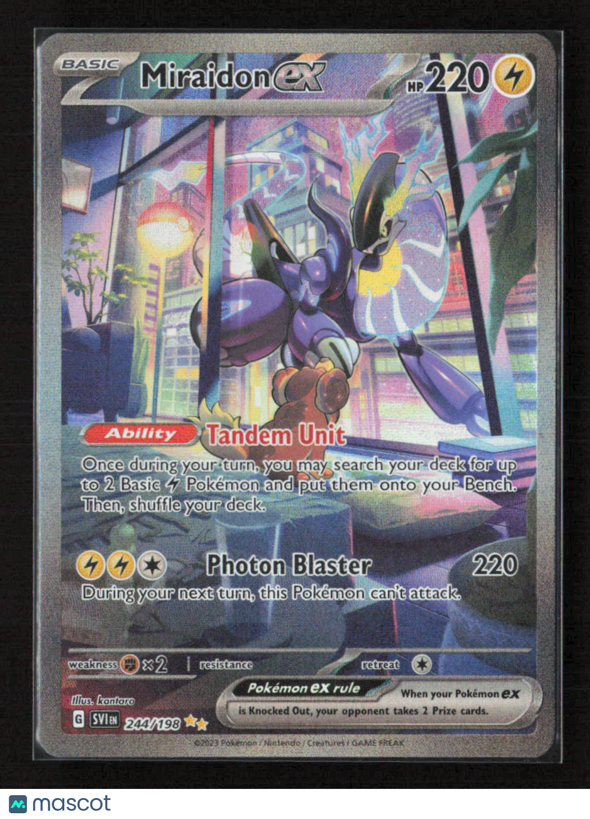 2023 Pokemon Miraidon ex - 244/198 #244/198 Special Illustration Rare