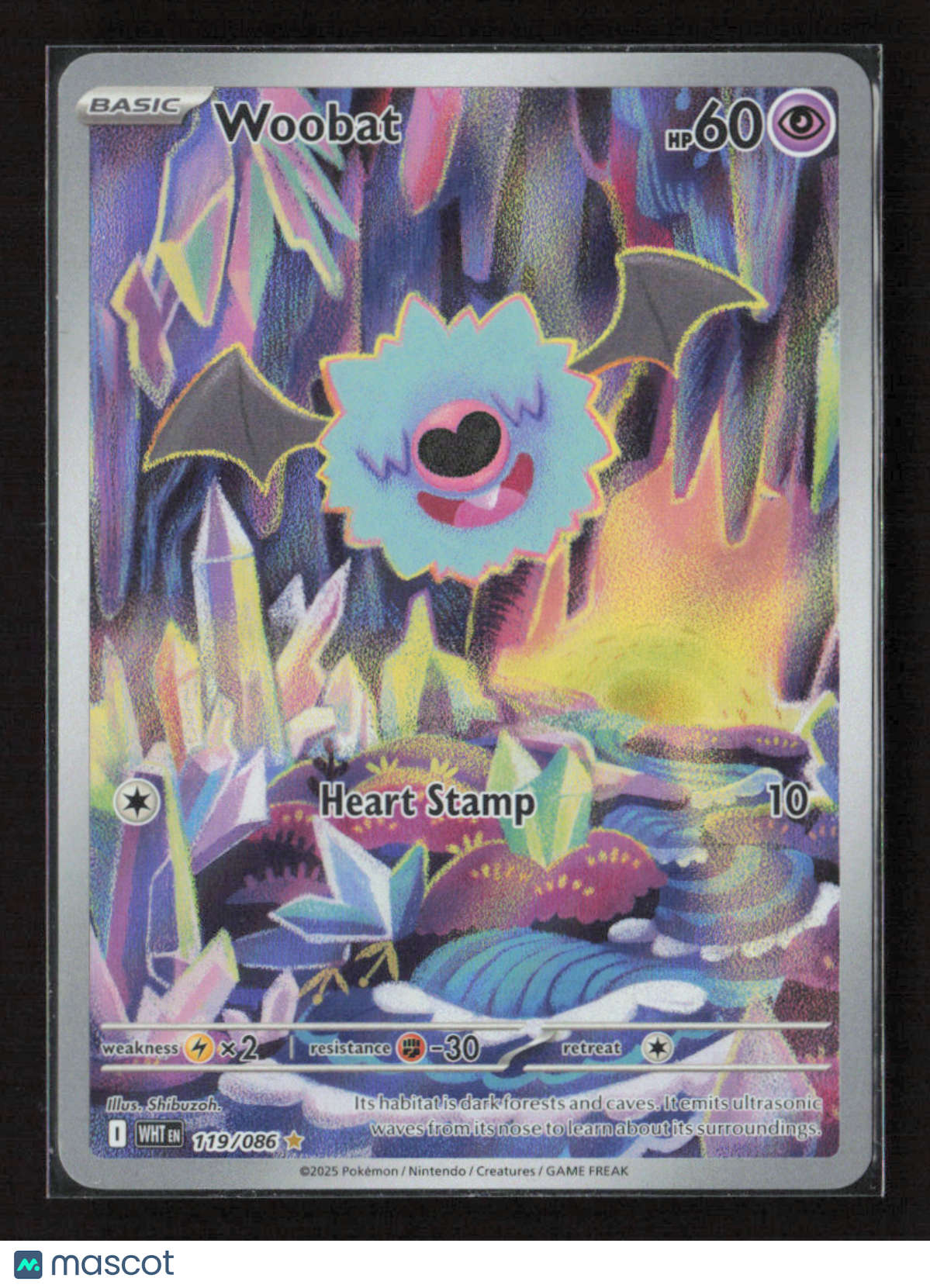 2025 Pokemon Woobat - 119/086 #119/086 Illustration Rare