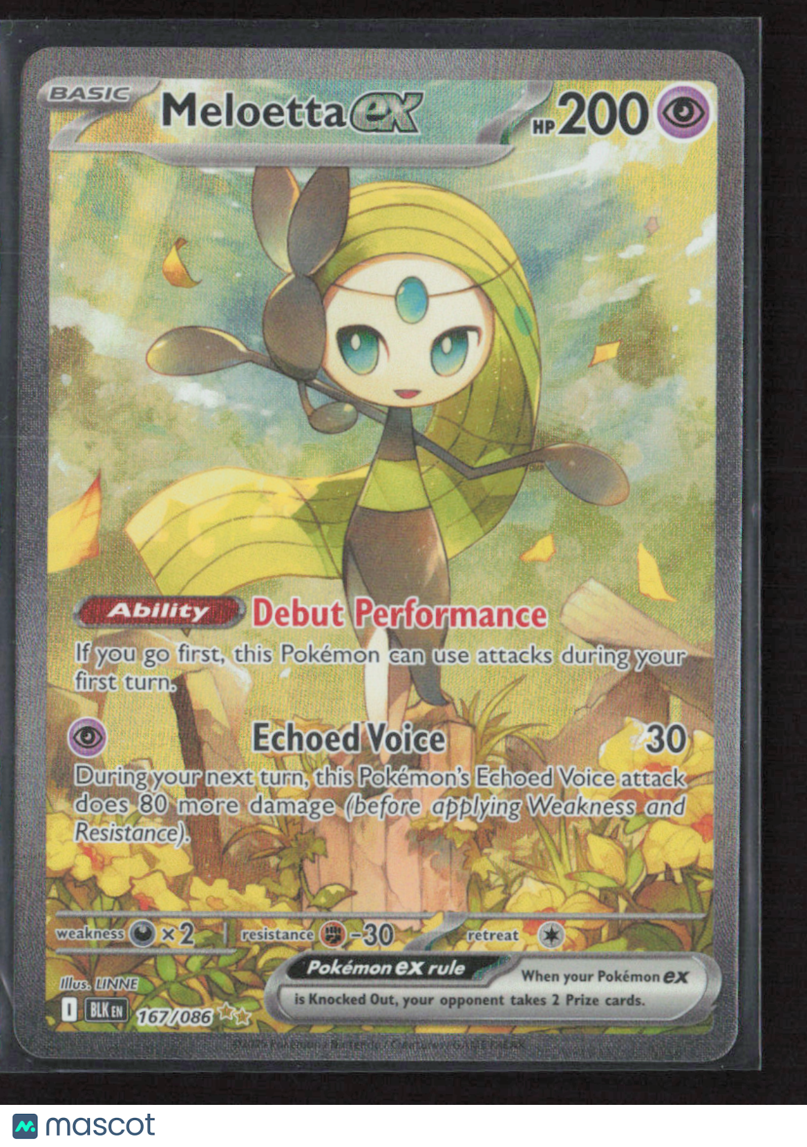 2025 Pokemon Meloetta ex - 167/086 #167/086 Special Illustration Rare