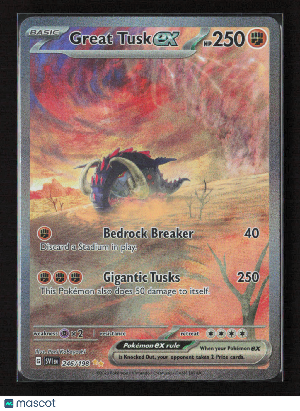 2023 Pokemon Great Tusk ex - 246/198 #246/198 Special Illustration Rare