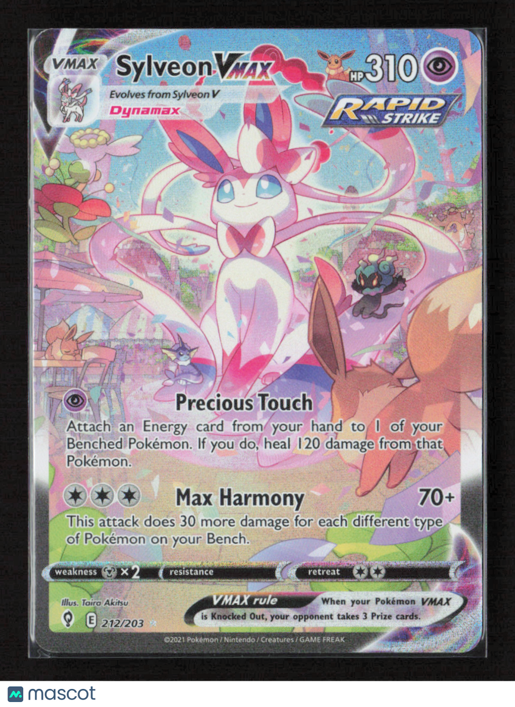 2021 Pokemon Sylveon VMAX (Alternate Art Secret) #212/203 Secret Rare