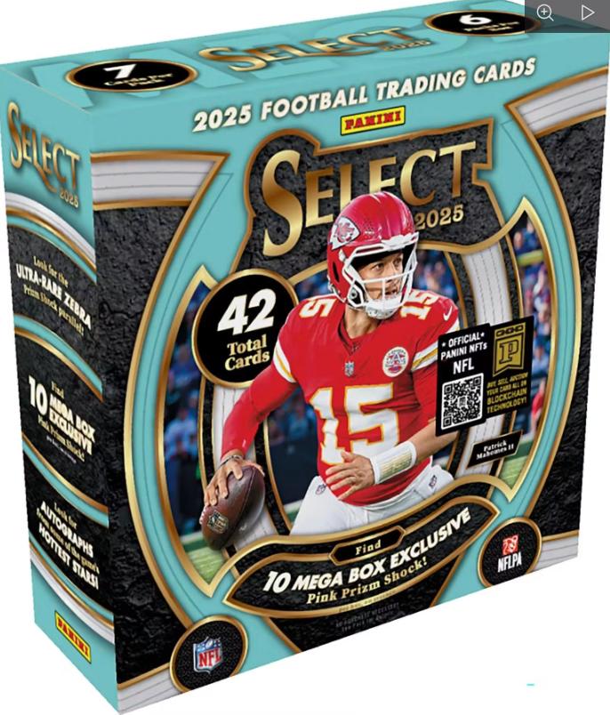 2025 Panini Select Football Mega Box (Pink Prizm Shock Parallels!)