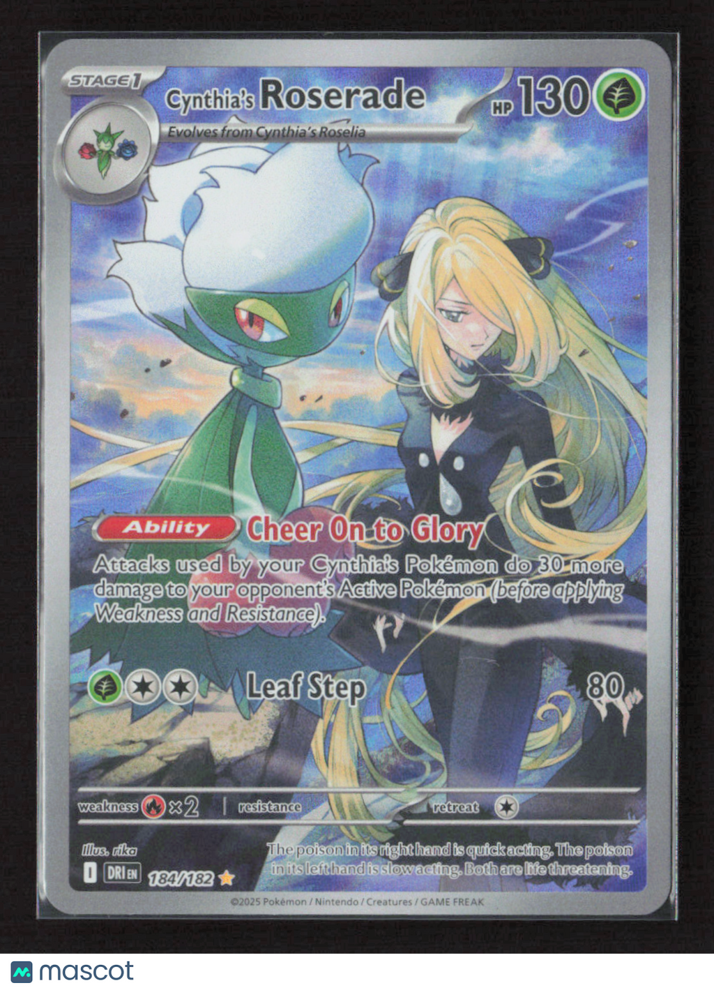 2025 Pokemon Cynthia's Roserade - 184/182 #184/182 Illustration Rare