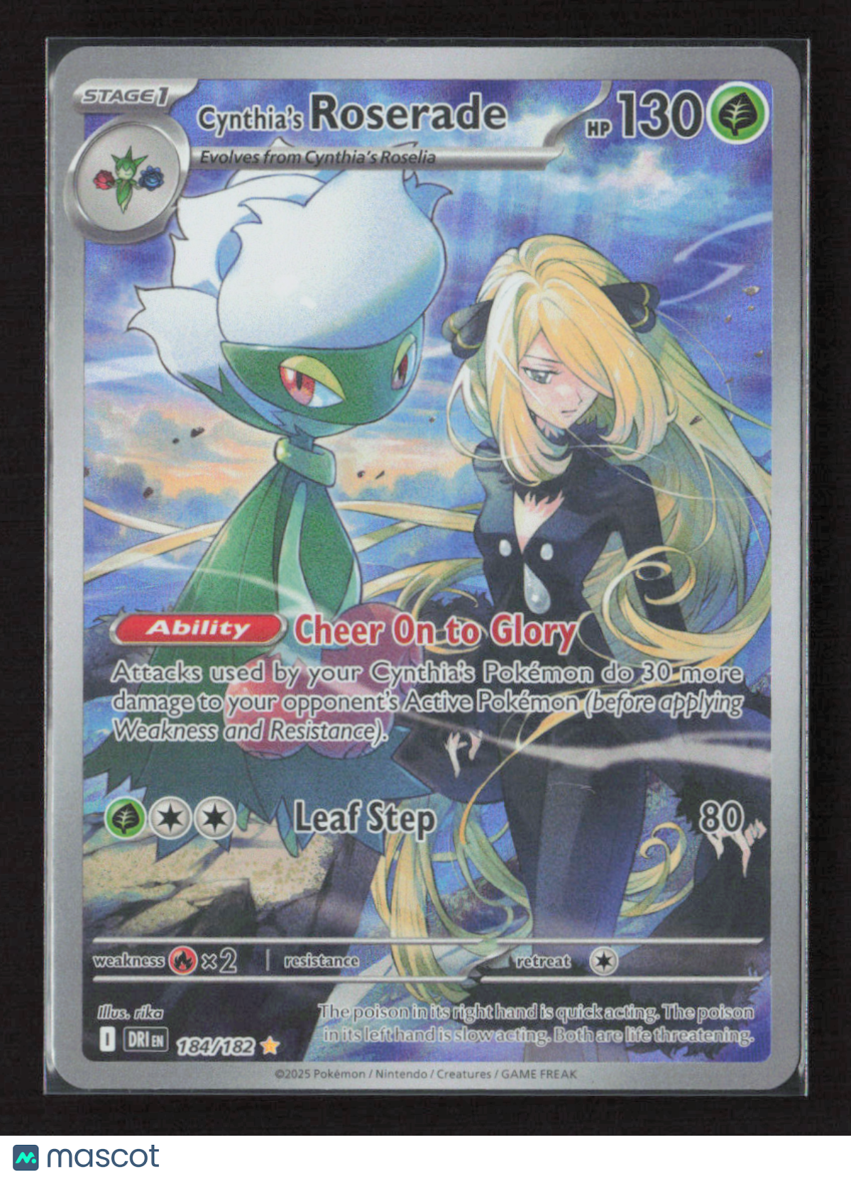 2025 Pokemon Cynthia's Roserade - 184/182 #184/182 Illustration Rare