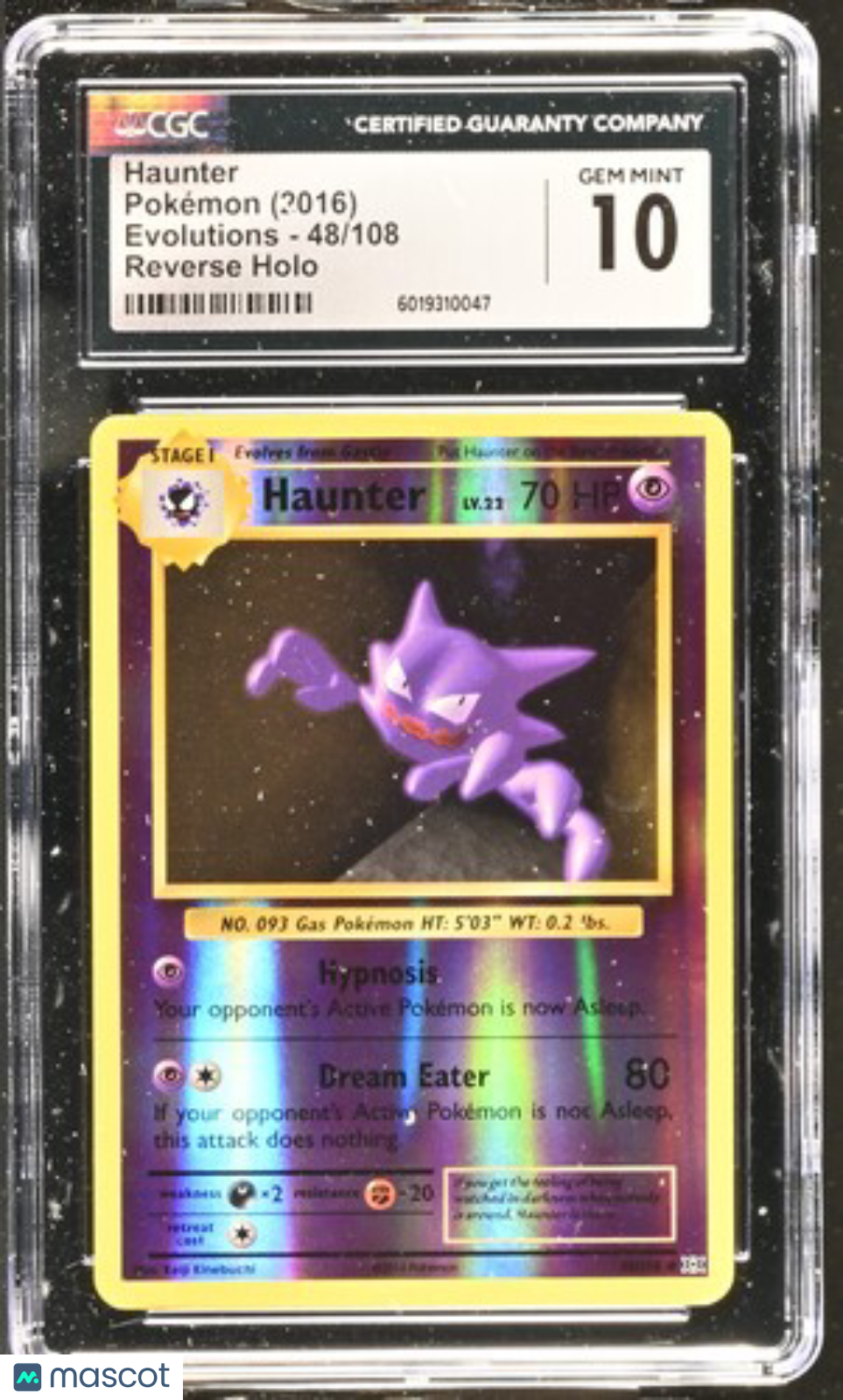 2016 Pokemon Haunter #48/108 48/108 CGC 10