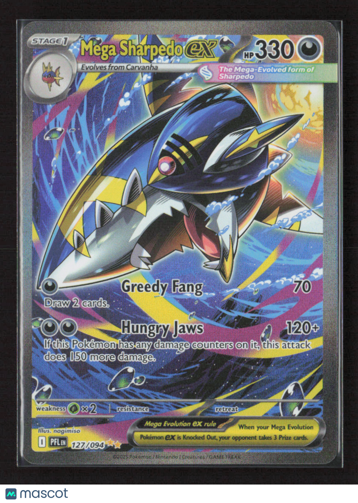 2025 Pokemon Mega Sharpedo ex - 127/094 #127/094 Special Illustration Rare
