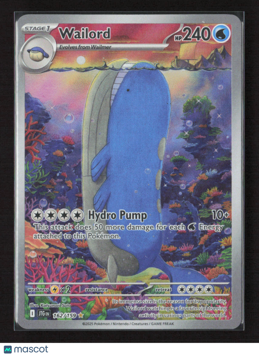 2025 Pokemon Wailord - 162/159 #162/159 Illustration Rare