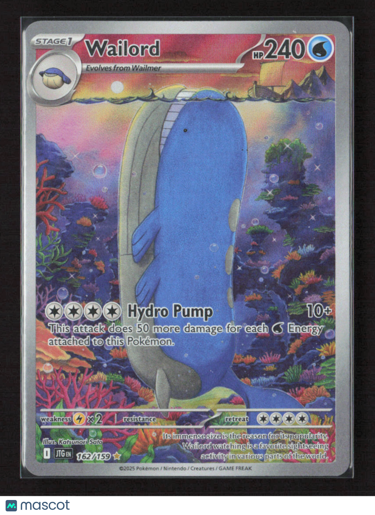 2025 Pokemon Wailord - 162/159 #162/159 Illustration Rare