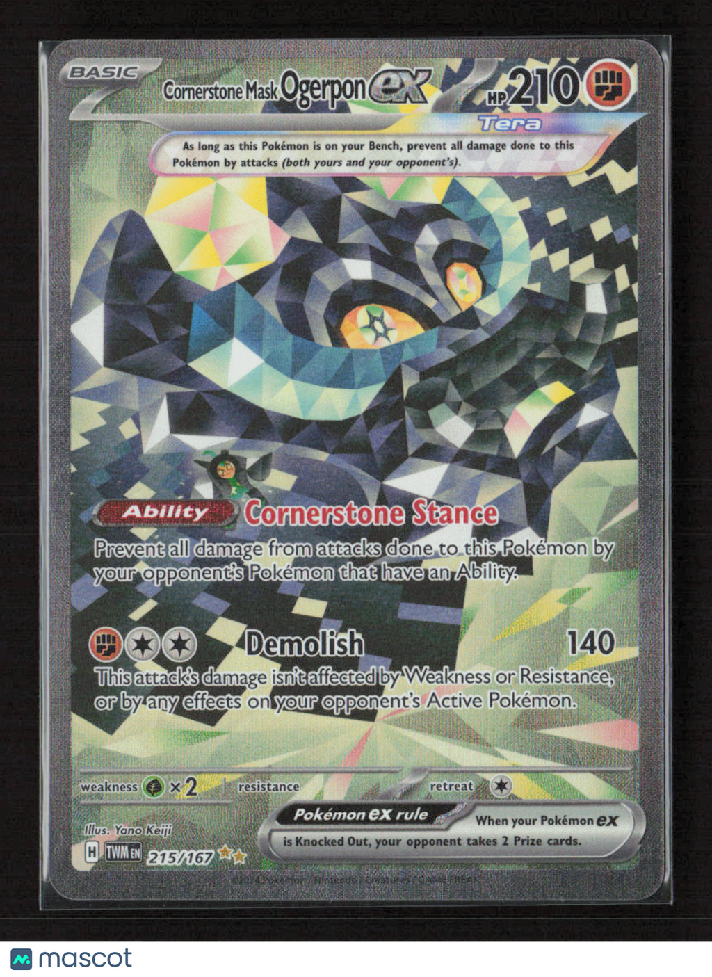 2024 Pokemon Cornerstone Mask Ogerpon ex - 215/167 #215/167 Special Illustration Rare