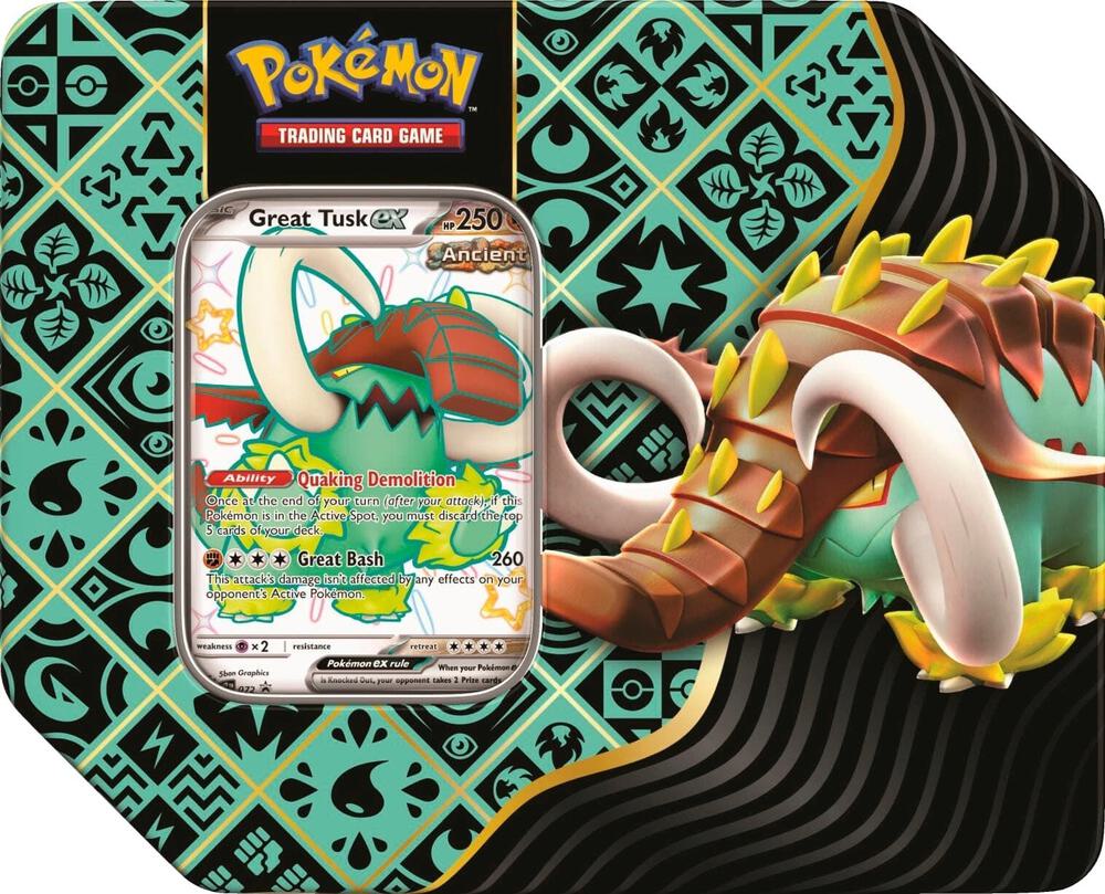Paldean Fates Tin [Great Tusk]