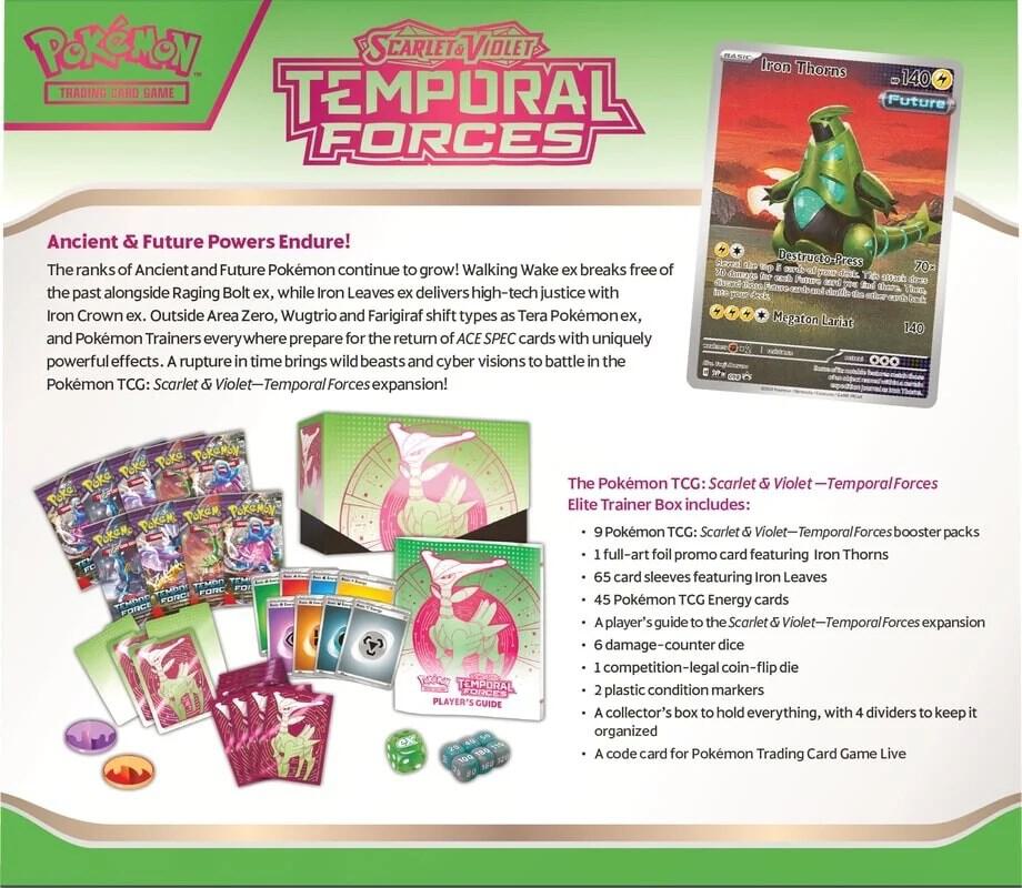 Pokémon TCG: SV05 Temporal Forces Elite Trainer Box