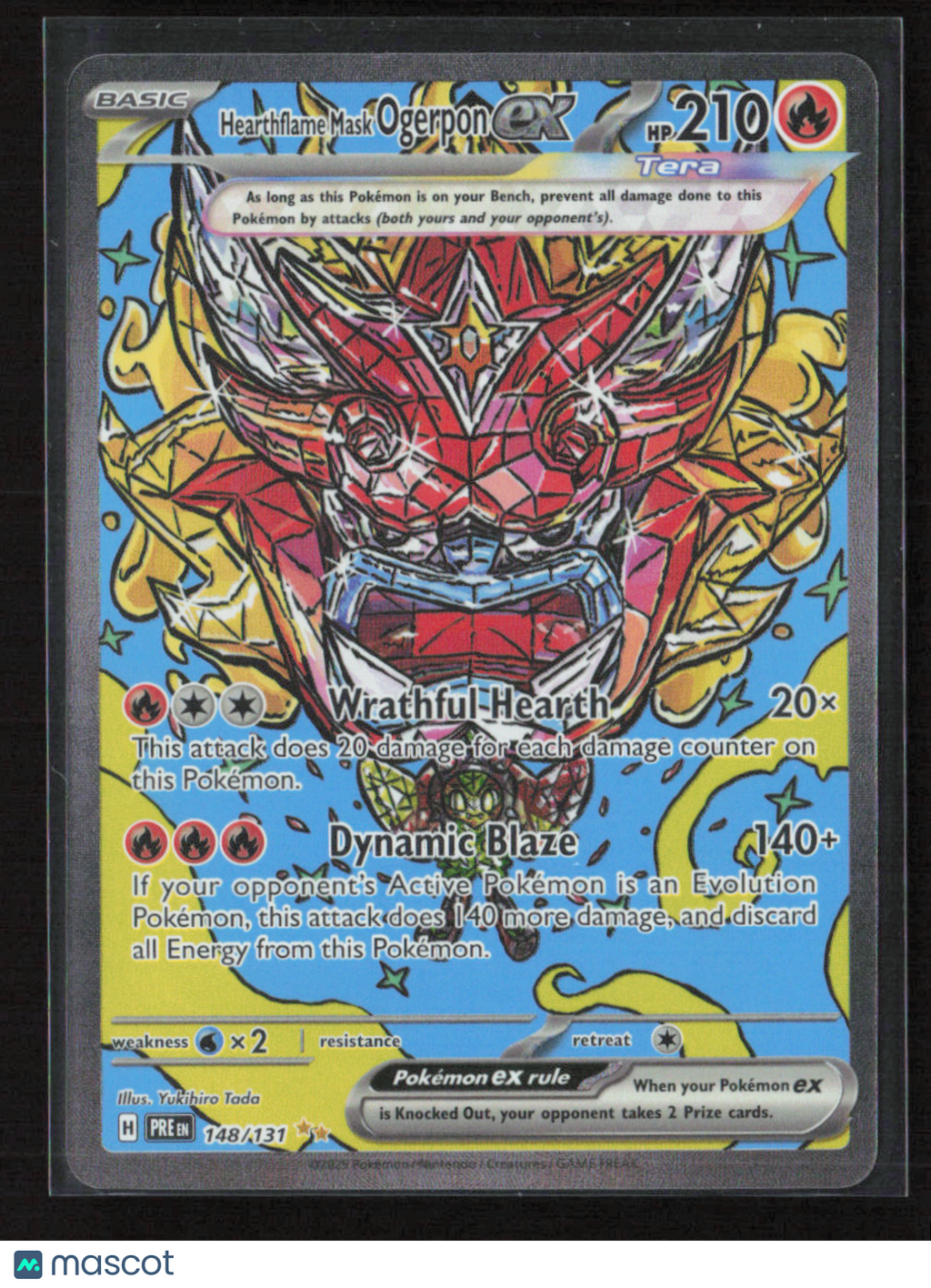2025 Pokemon Hearthflame Mask Ogerpon ex - 148/131 #148/131 Special Illustration Rare
