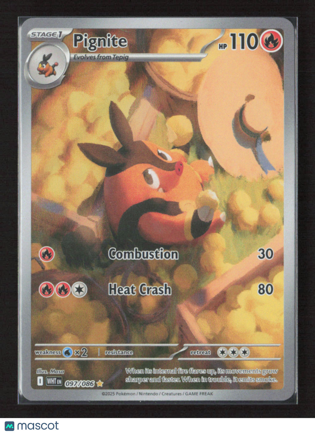 2025 Pokemon Pignite - 097/086 #097/086 Illustration Rare