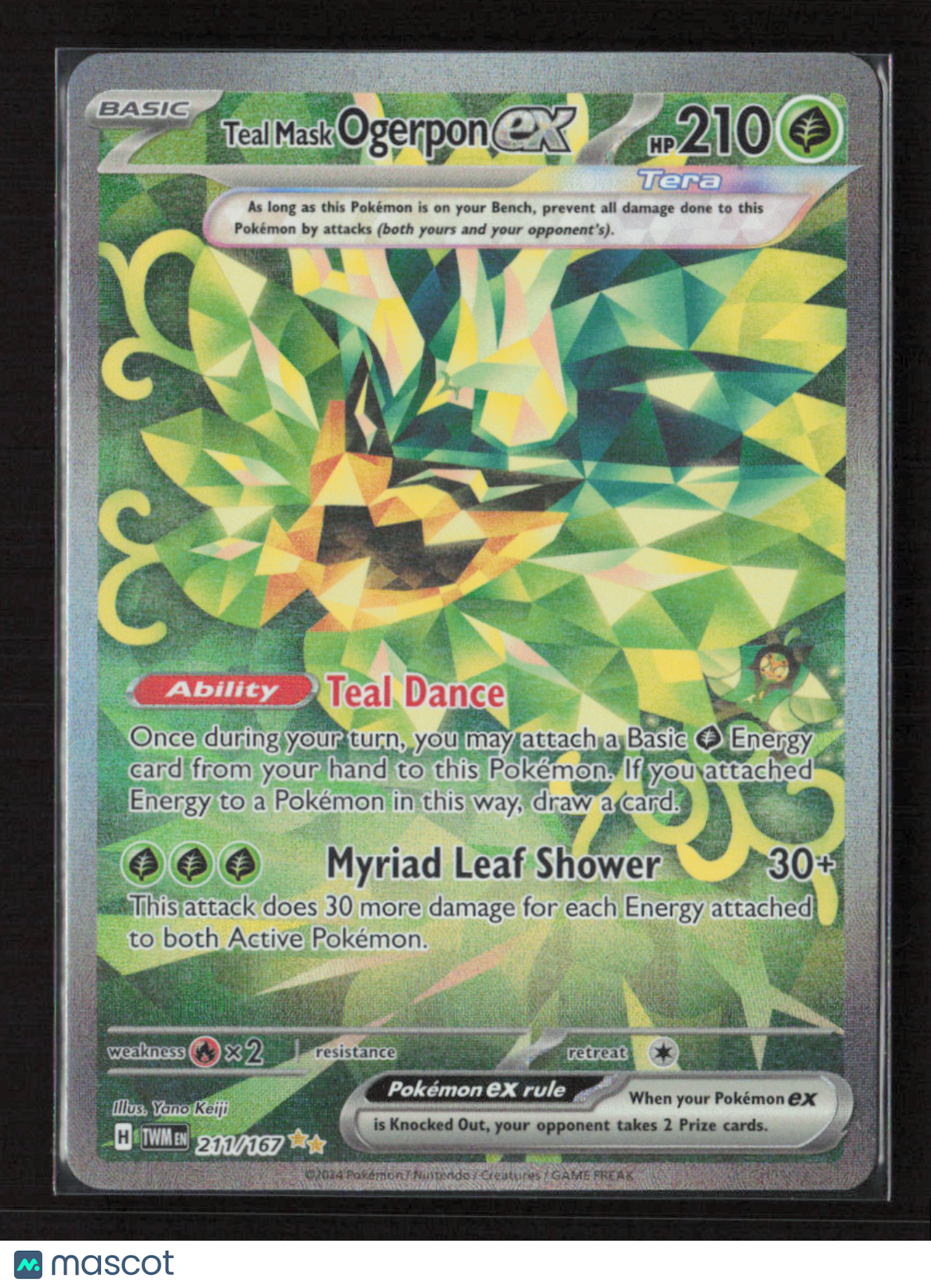 2024 Pokemon Teal Mask Ogerpon ex - 211/167 #211/167 Special Illustration Rare