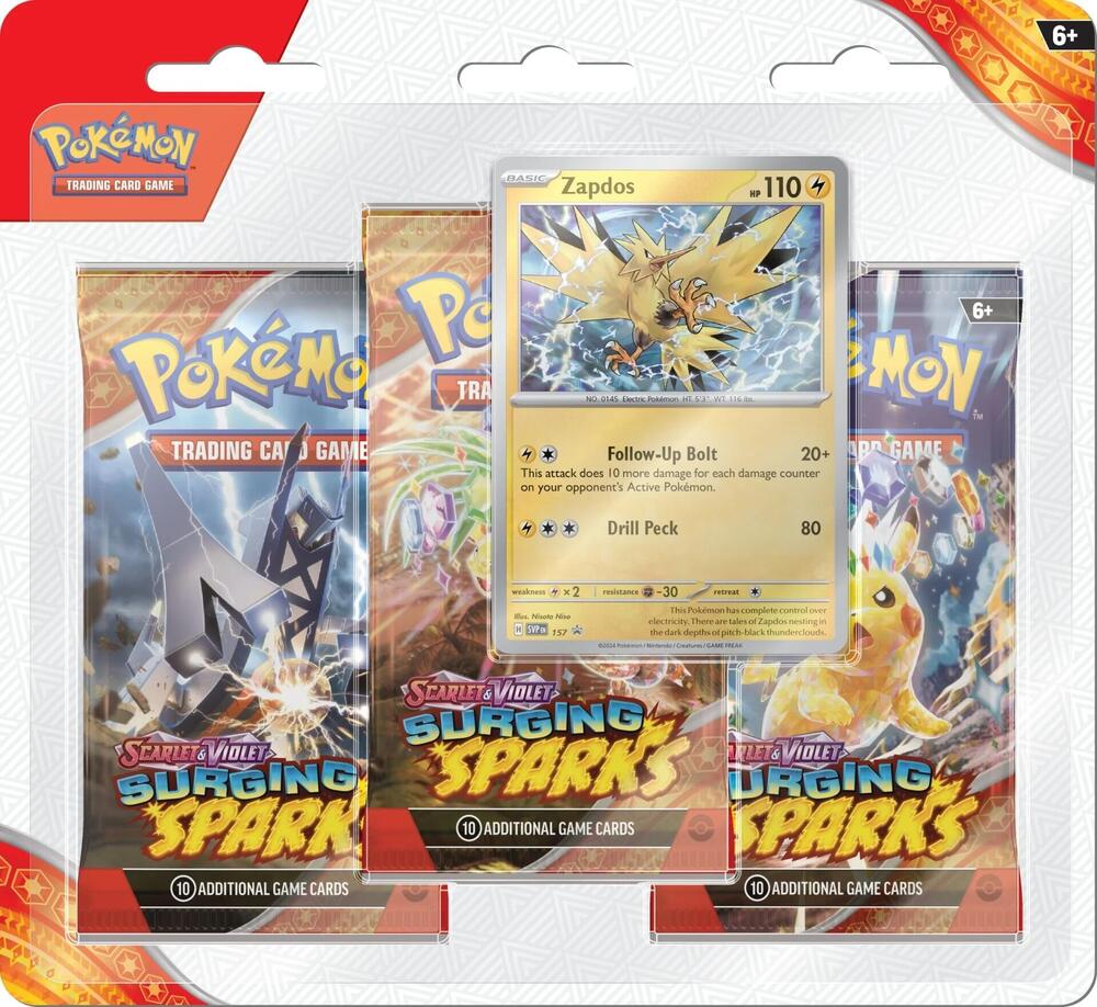 Pokemon TCG: Surging Sparks 3 Pack Blister