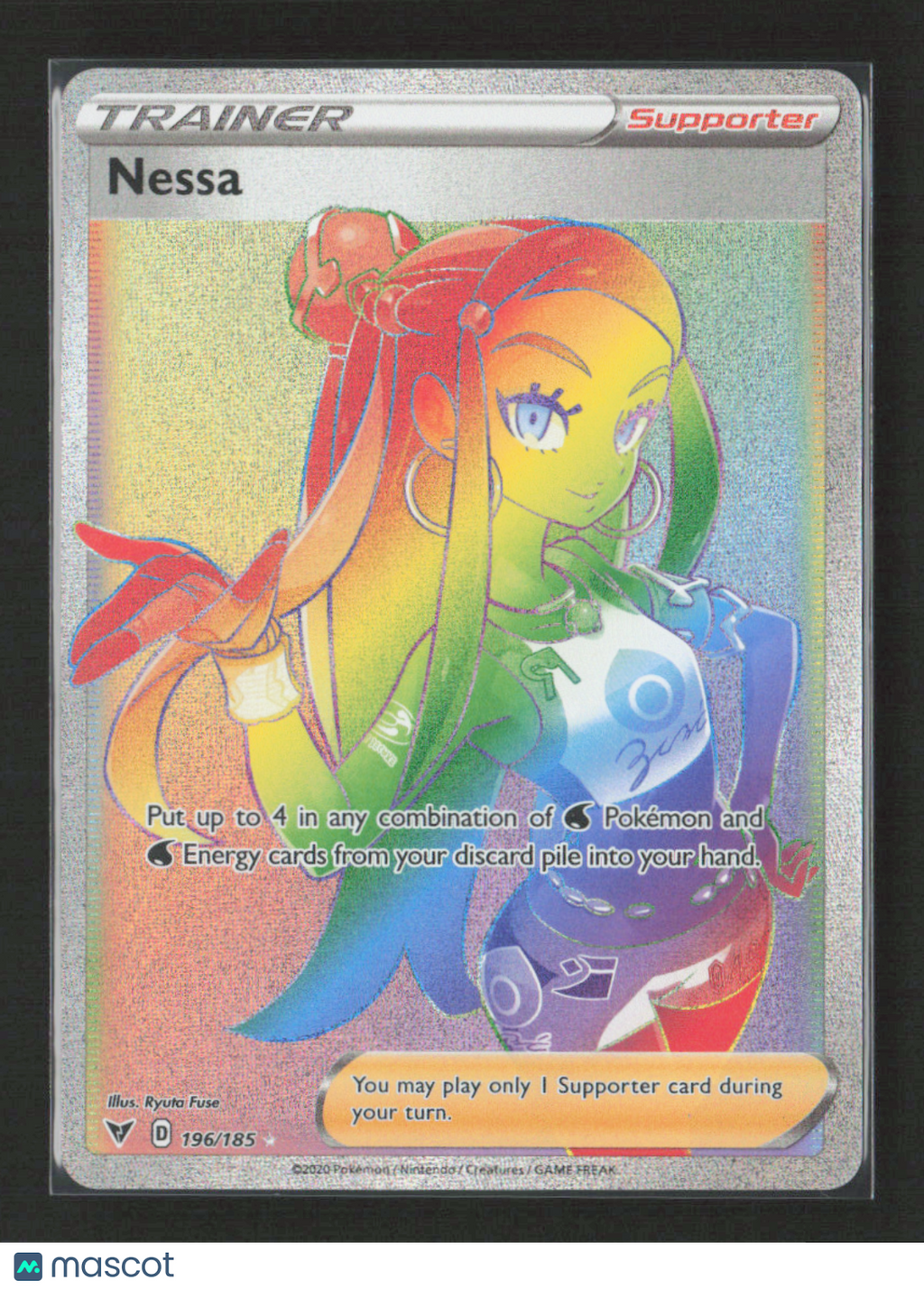 2020 Pokemon Nessa (Secret) #196/185 Secret Rare