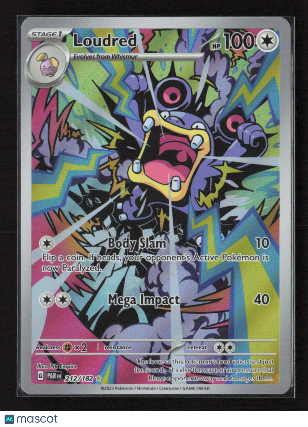 2023 Pokemon Loudred - 212/182 #212/182 Illustration Rare