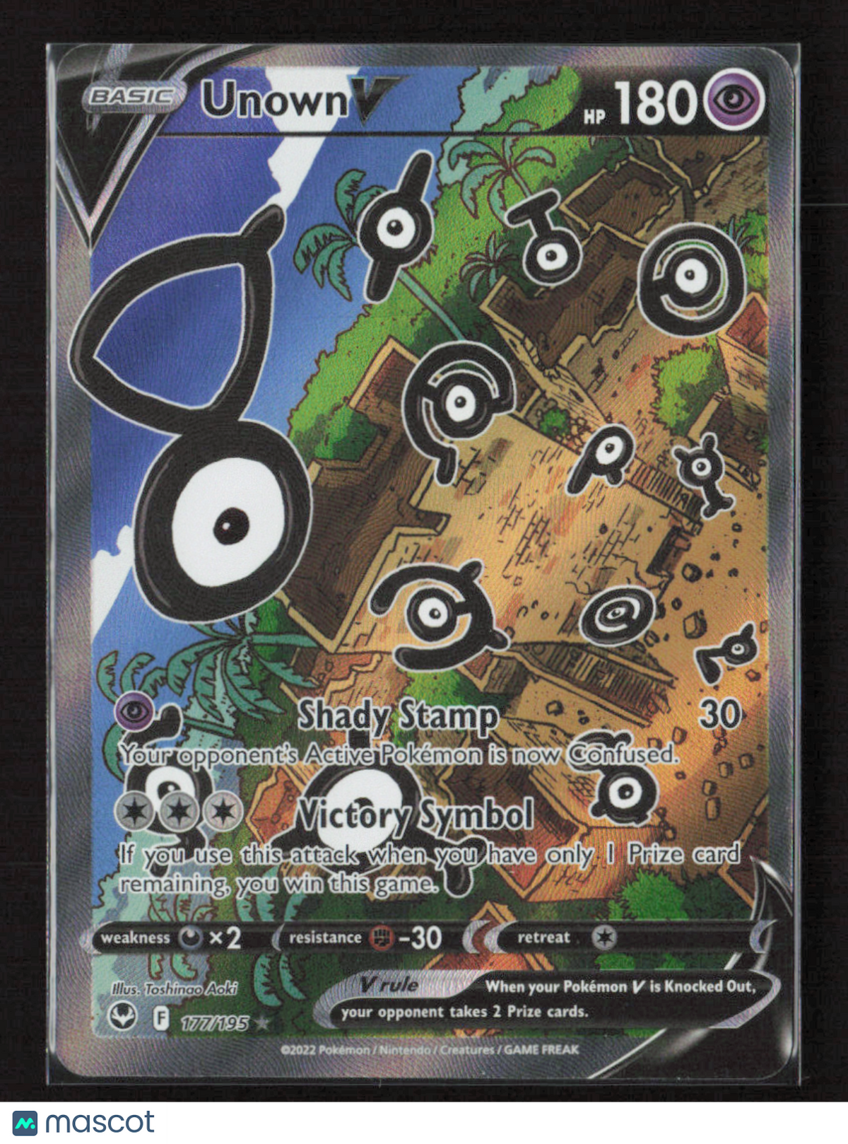 2022 Pokemon Unown V (Alternate Full Art) #177/195 Ultra Rare