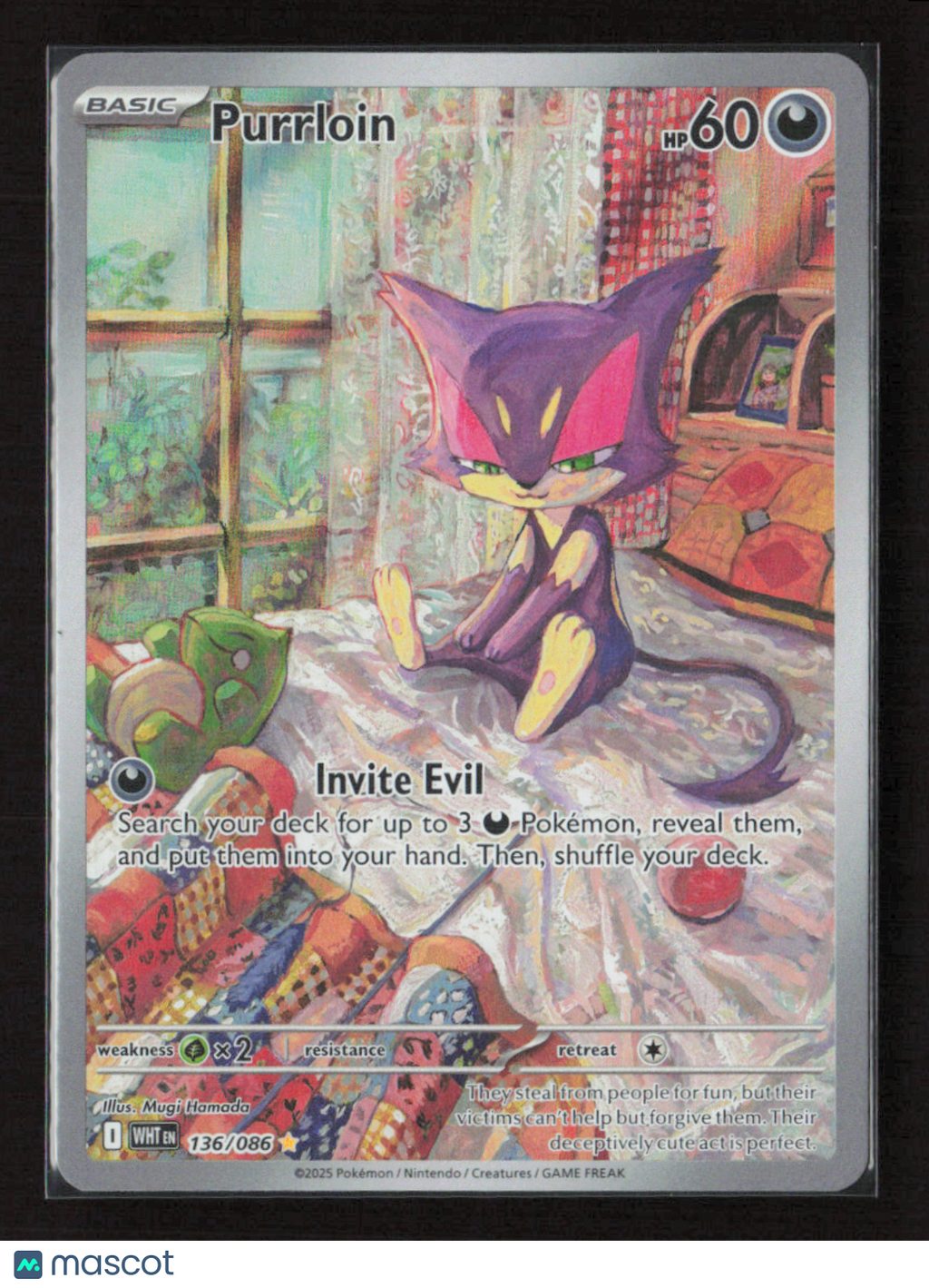 2025 Pokemon Purrloin - 136/086 #136/086 Illustration Rare