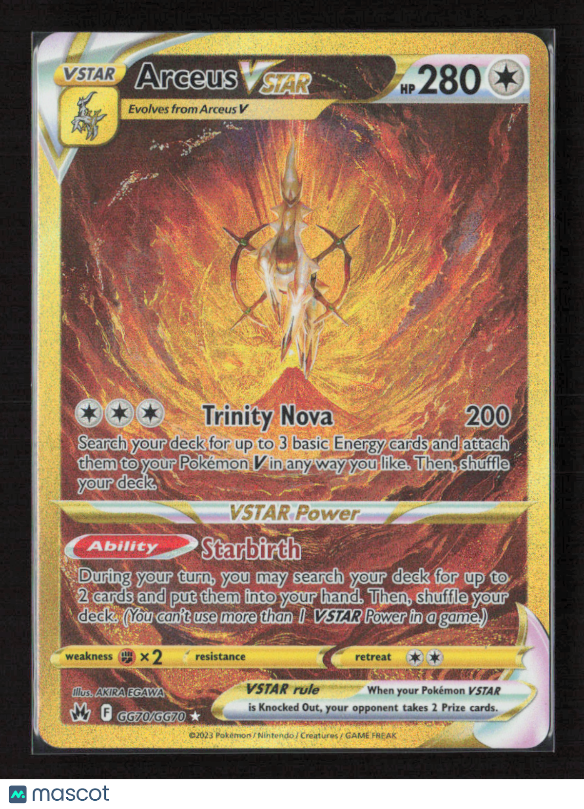 2023 Pokemon Arceus VSTAR (Secret) #GG70/GG70 Secret Rare