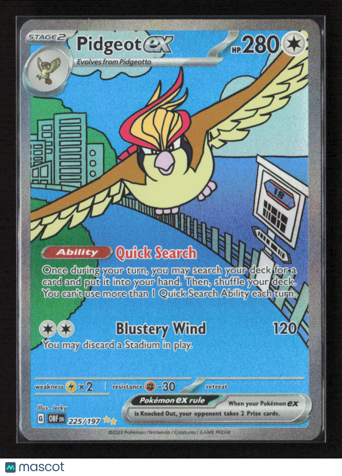 2023 Pokemon Pidgeot ex - 225/197 #225/197 Special Illustration Rare