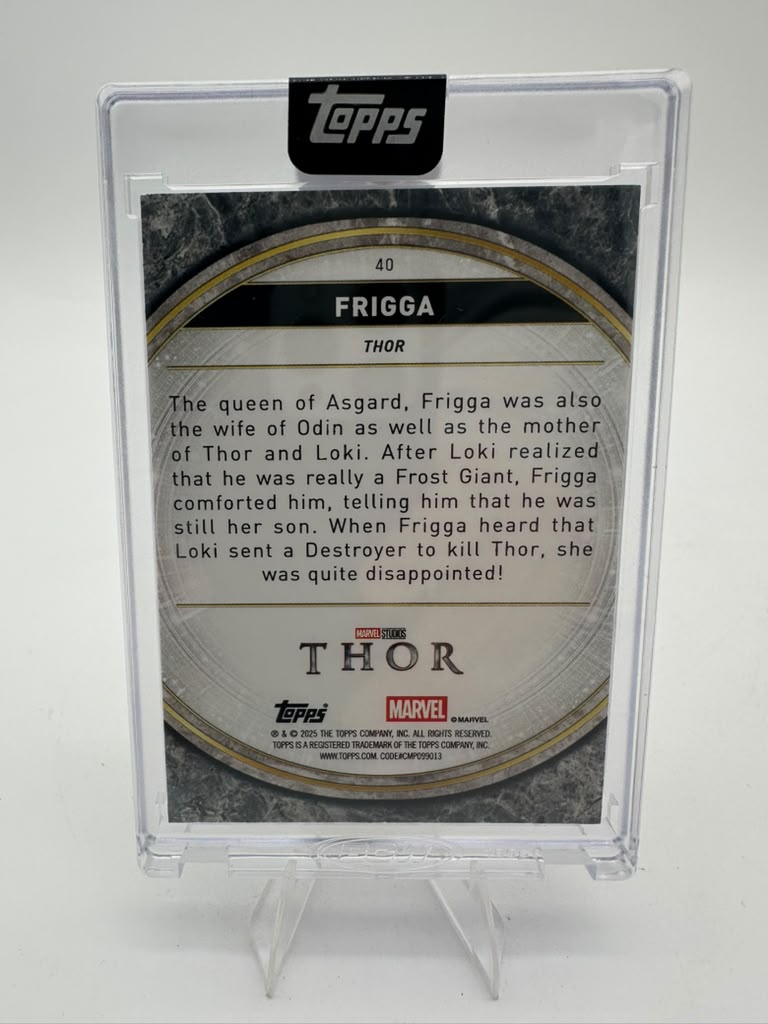 2025 Topps Marvel Studio Perfection Frigga #40 Orange Parallel 08/25