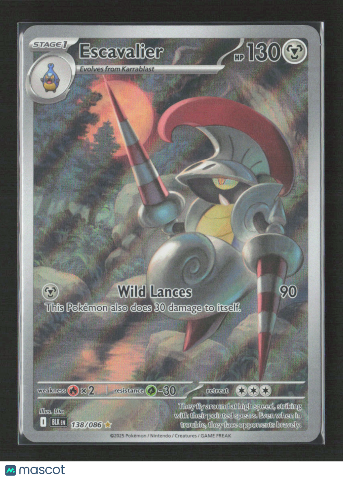 2025 Pokemon Escavalier - 138/086 #138/086 Illustration Rare