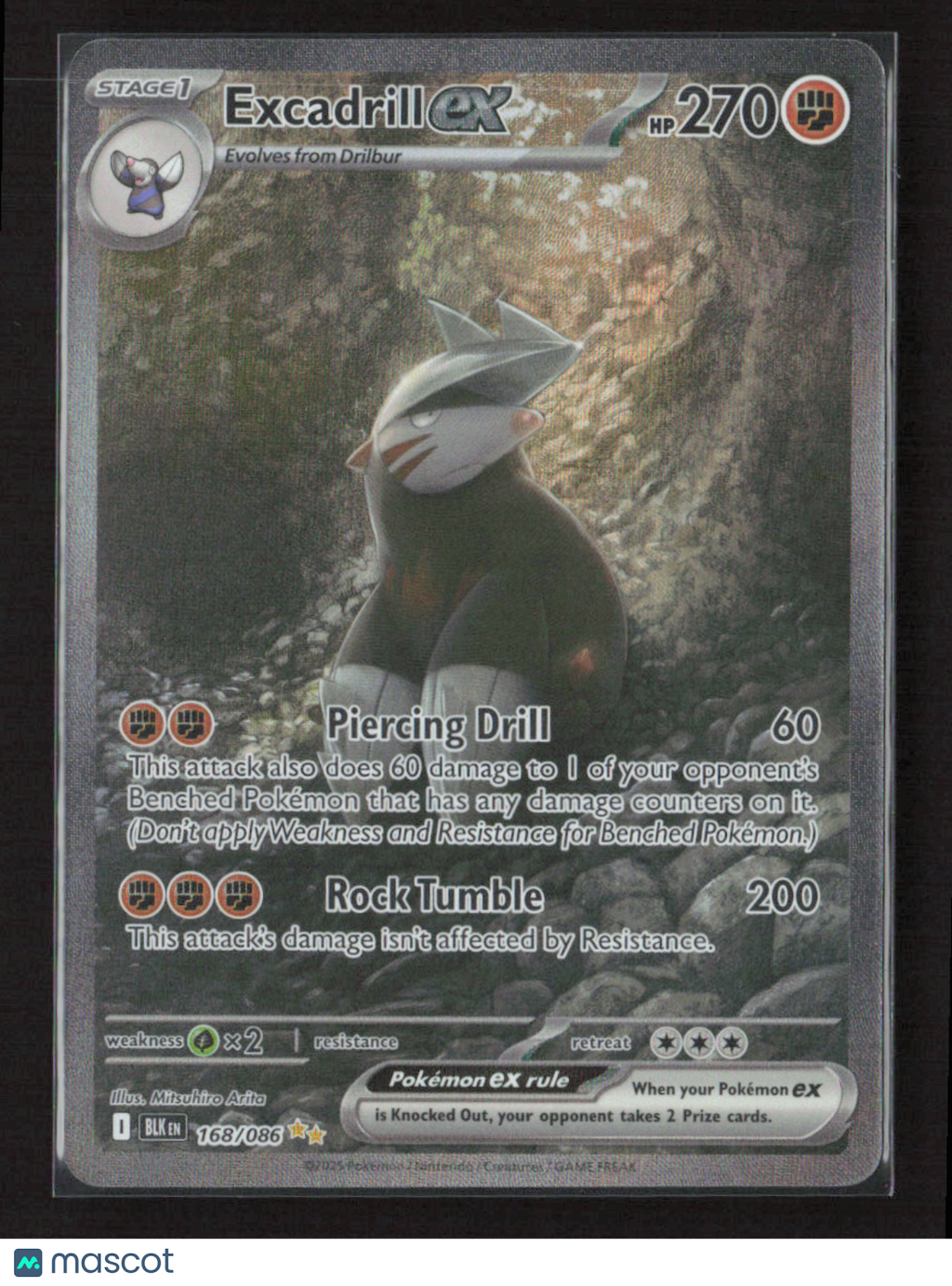 2025 Pokemon Excadrill ex - 168/086 #168/086 Special Illustration Rare