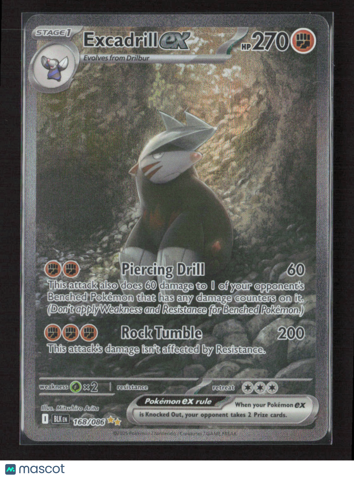 2025 Pokemon Excadrill ex - 168/086 #168/086 Special Illustration Rare
