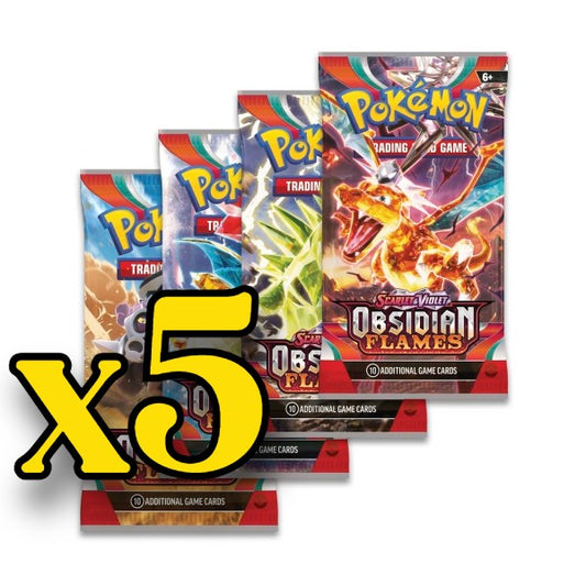 (5) Pokémon TCG: Scarlet & Violet SV03 Obsidian Flames Booster Pack