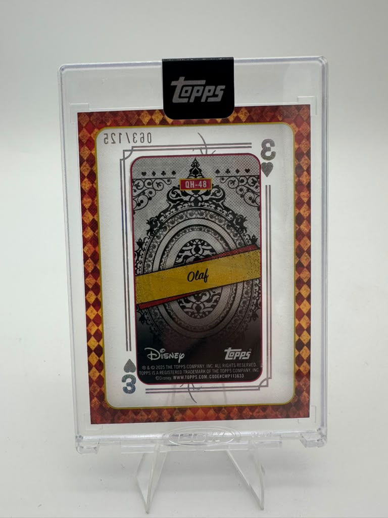 2025 Topps Disney Chrome Olaf #QH-48 Olaf 063/125 Encased