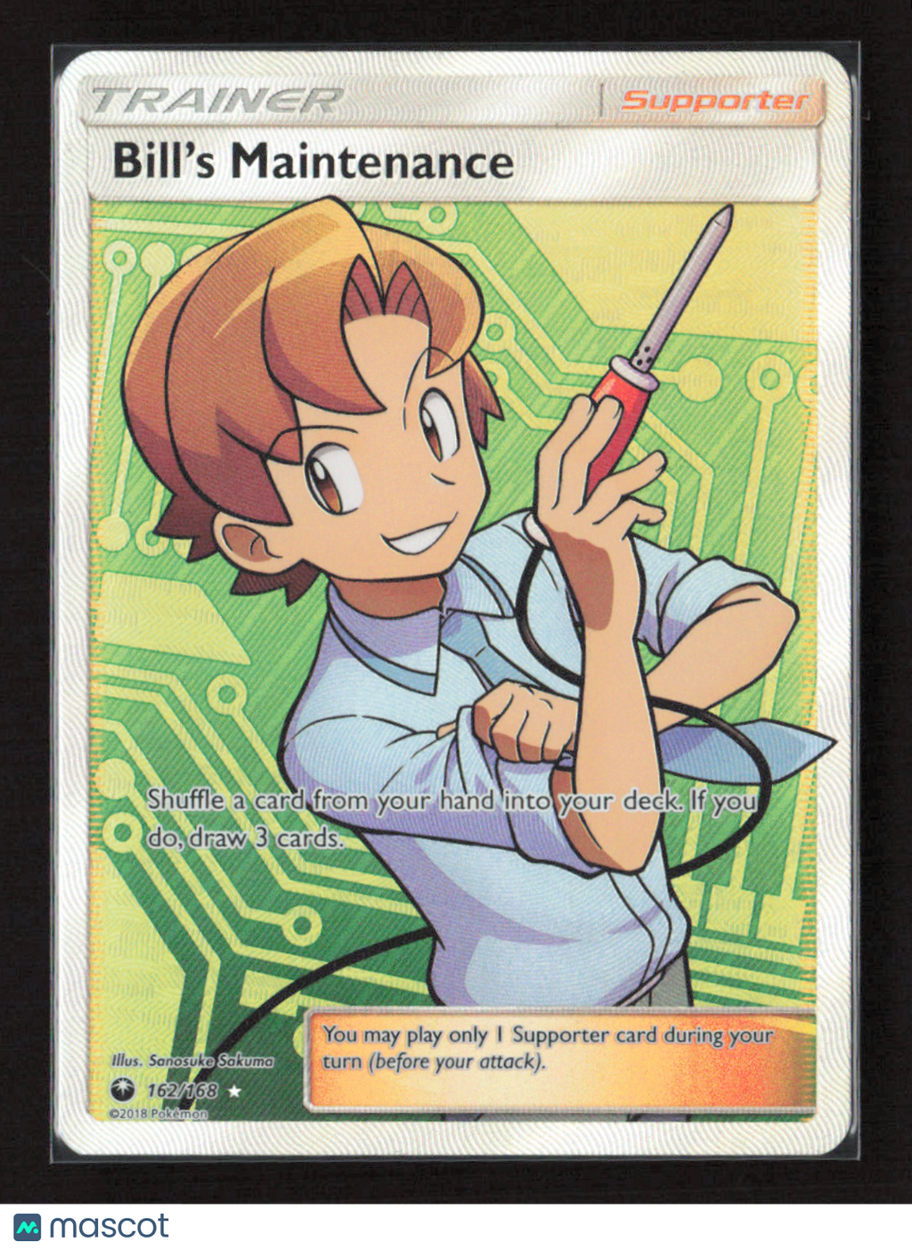 2018 Pokemon Bill's Maintenance (Full Art) #162/168 Ultra Rare
