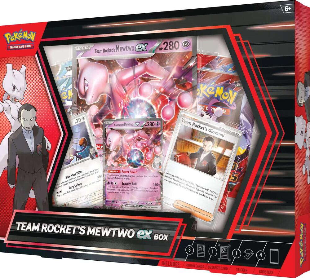 Pokémon TCG: Team Rocket's Mewtwo ex Collection Box