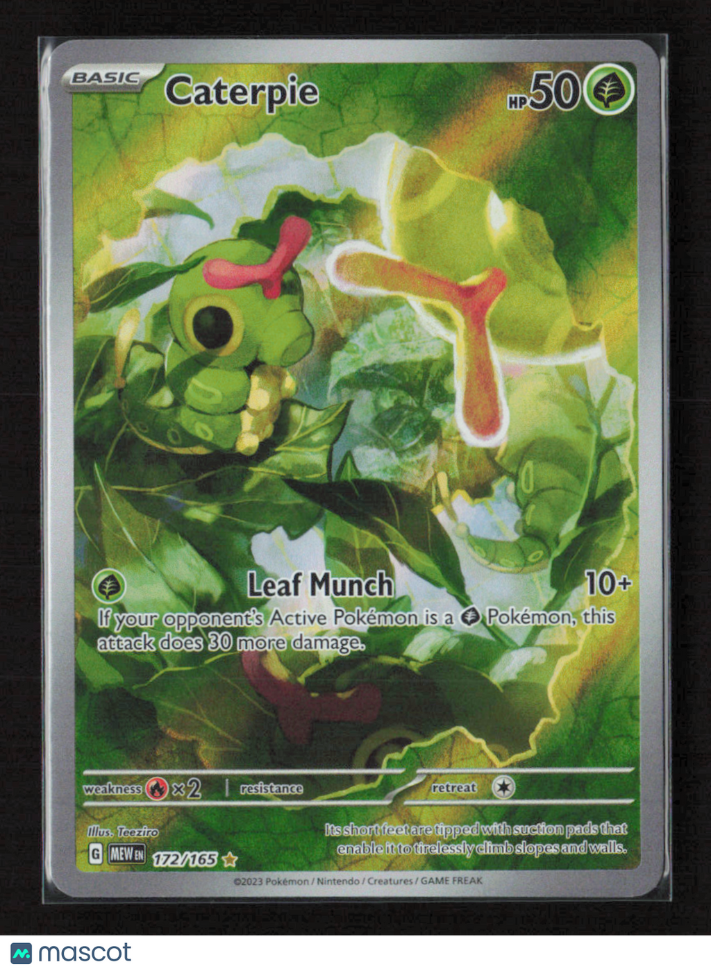 2023 Pokemon Caterpie - 172/165 #172/165 Illustration Rare
