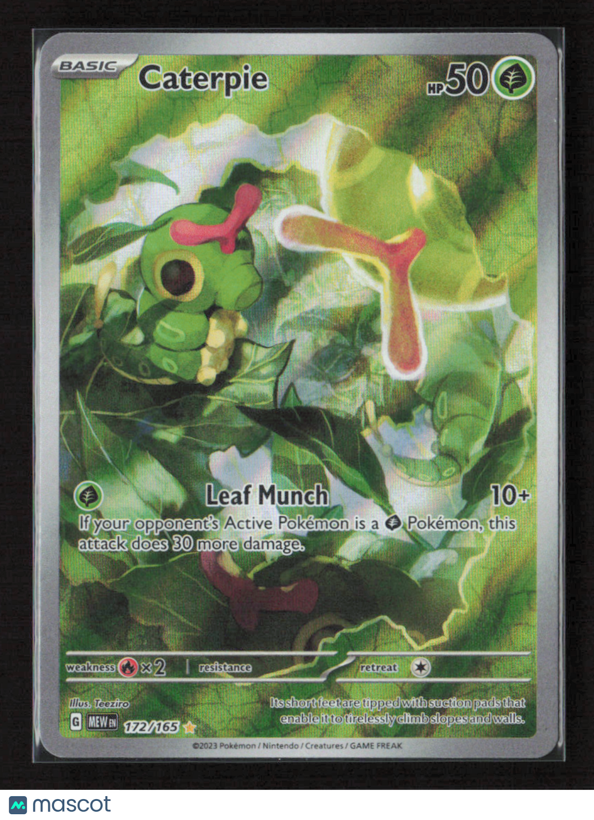 2023 Pokemon Caterpie - 172/165 #172/165 Illustration Rare