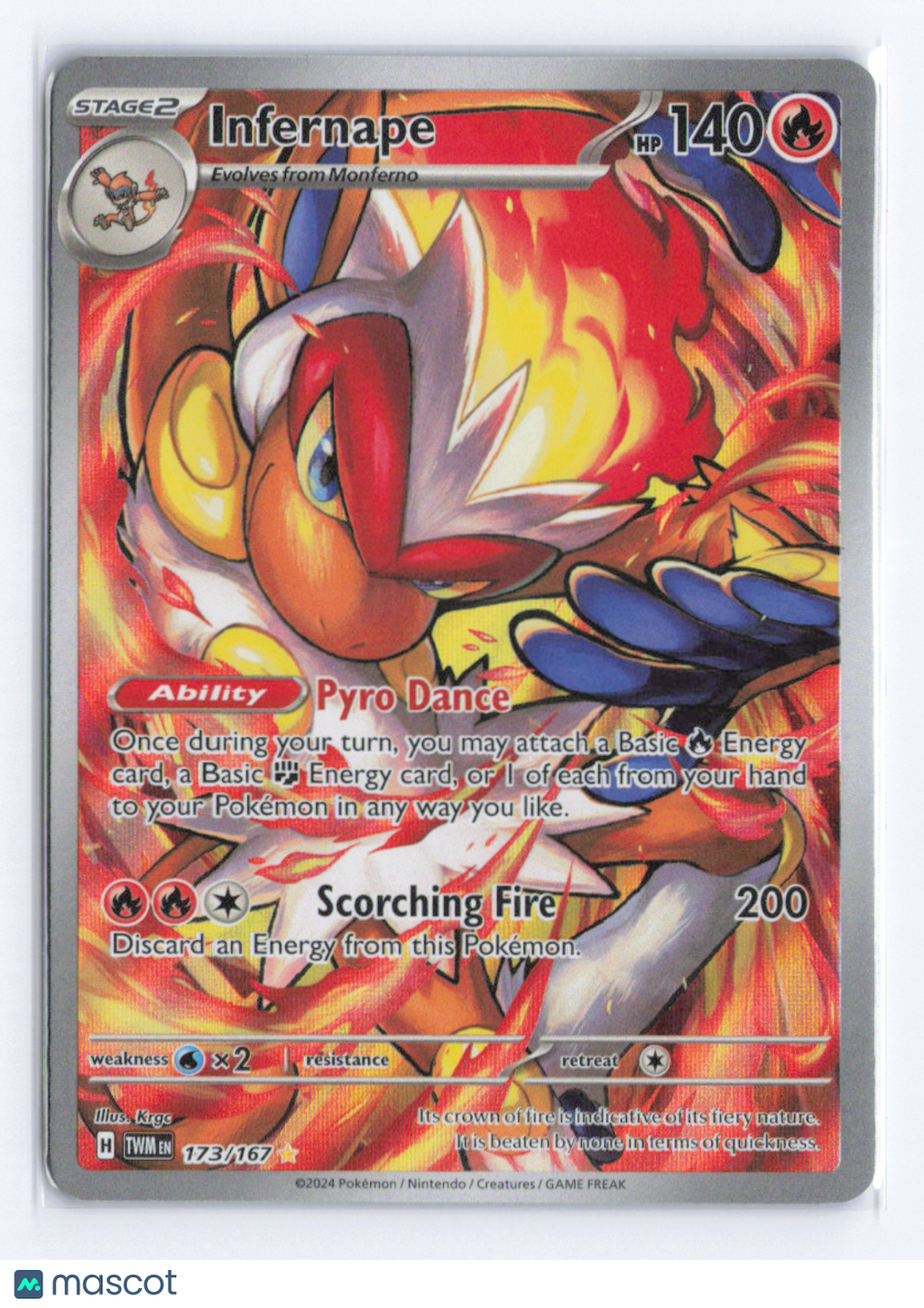 2024 Pokemon Infernape - 173/167 #173/167 Illustration Rare