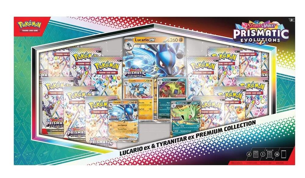 Pokemon TCG: Prismatic Evolutions Lucario ex & Tyranitar ex Premium Collection