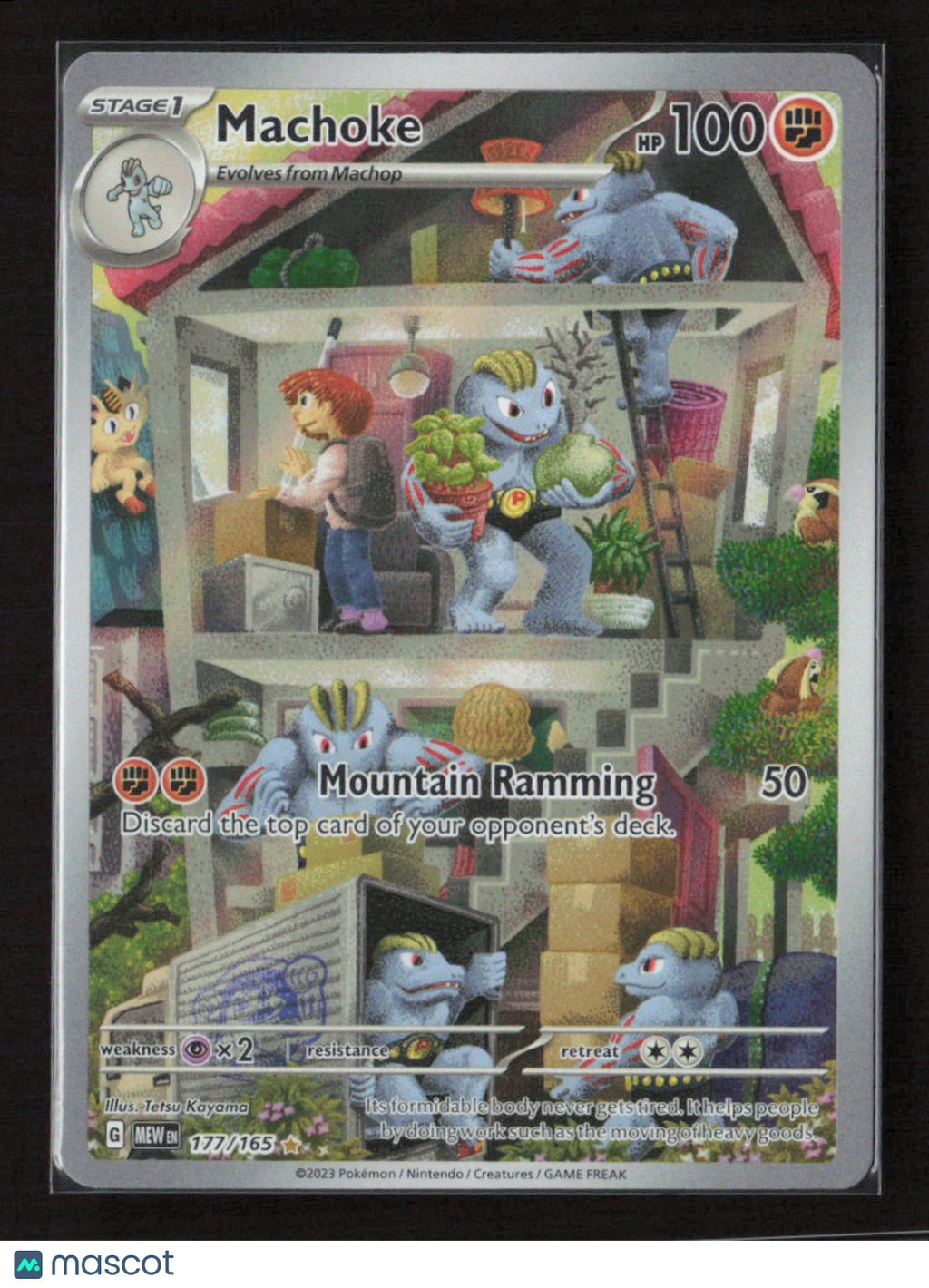 2023 Pokemon Machoke - 177/165 #177/165 Illustration Rare