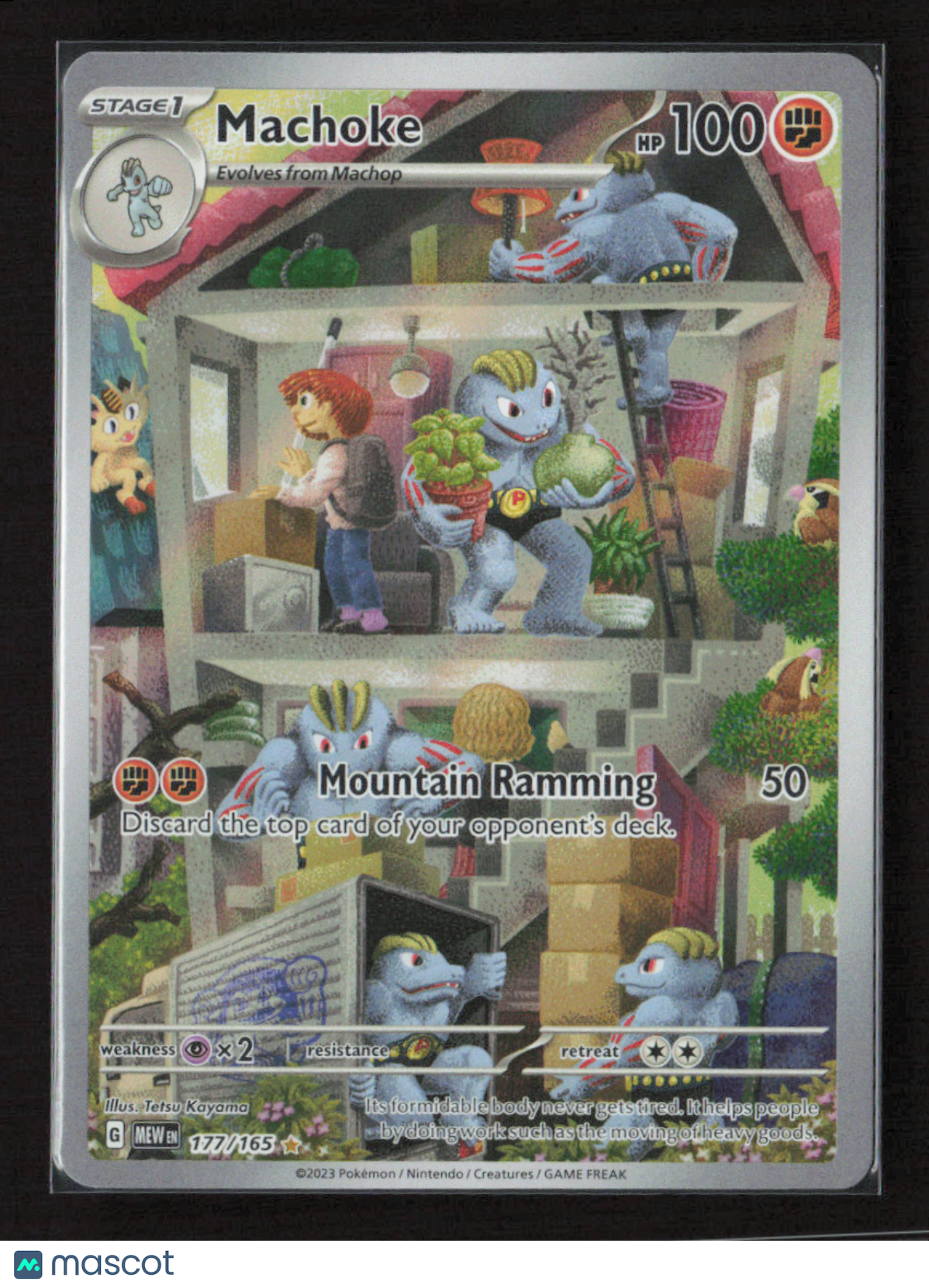 2023 Pokemon Machoke - 177/165 #177/165 Illustration Rare