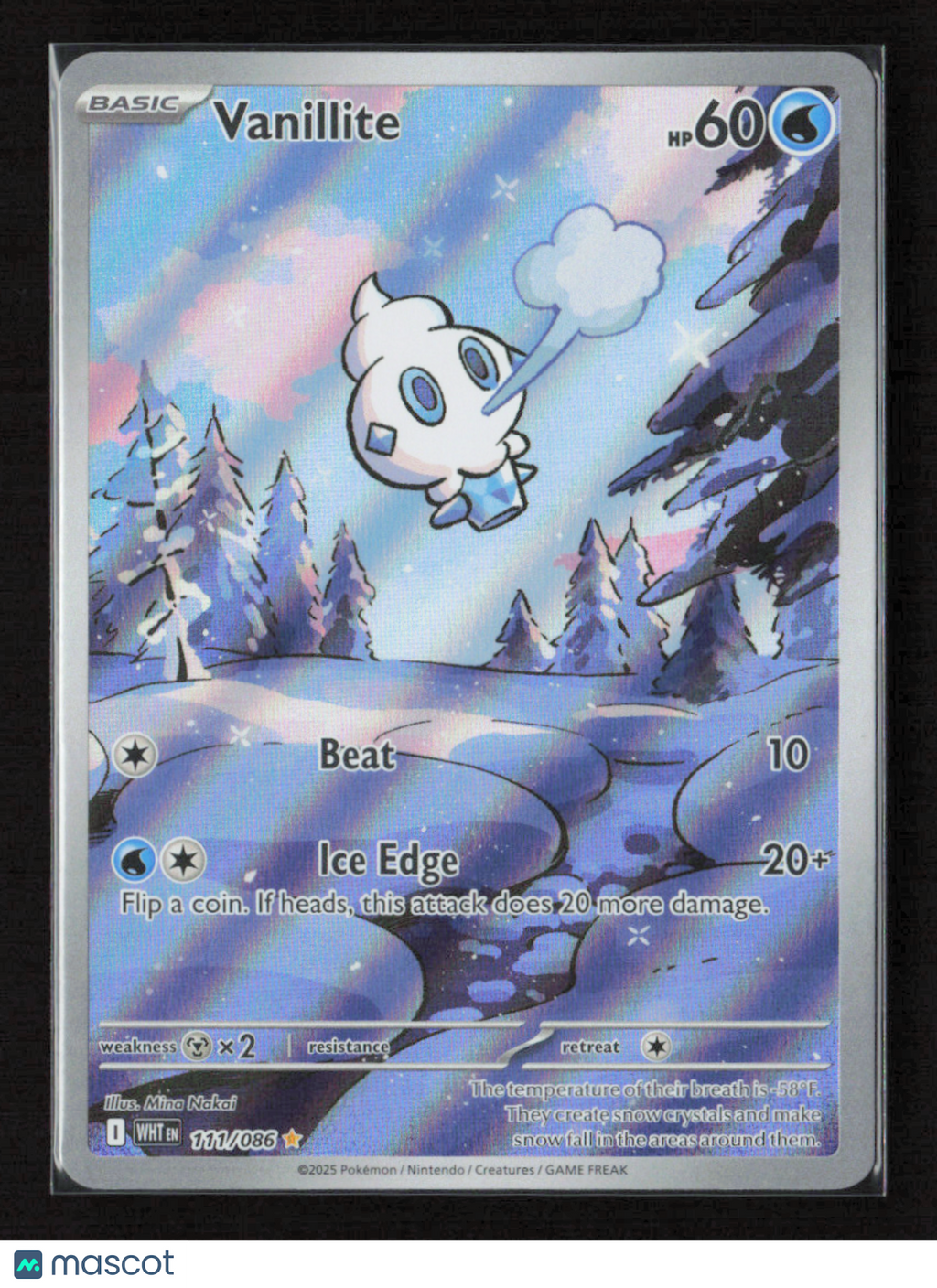 2025 Pokemon Vanillite - 111/086 #111/086 Illustration Rare