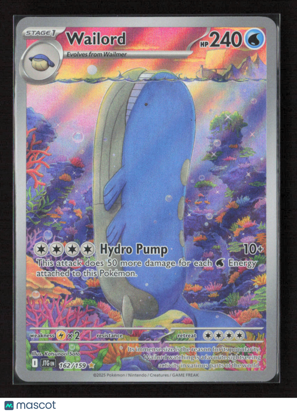 2025 Pokemon Wailord - 162/159 #162/159 Illustration Rare